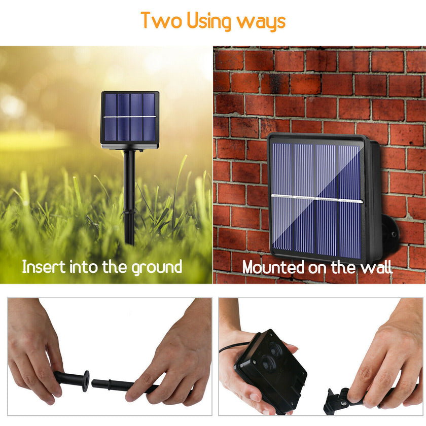 5M 20 LED Solar Powered Retro Bulb String Lights Garden Outdoor Fairy Party Lamp