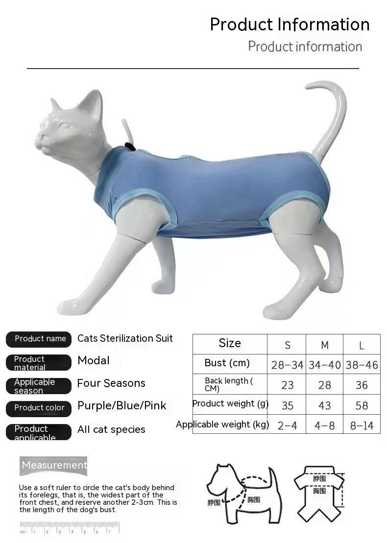 Anti-licking Pet Elastic Clothes After Cat Surgery