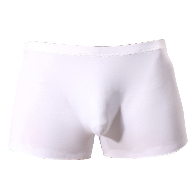 Solid Color Men's Boxer One Piece Ice Silk Boxer Underwear