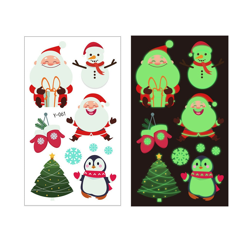 Children's Christmas Luminous Tattoo Face Pasters