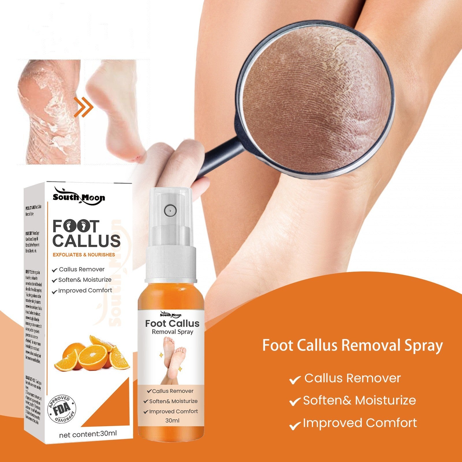 Foot Exfoliating Spray Mild Callose Remove Dead Skin