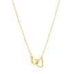 Women's Fashion Simple Double Ring Heart Clavicle Chain