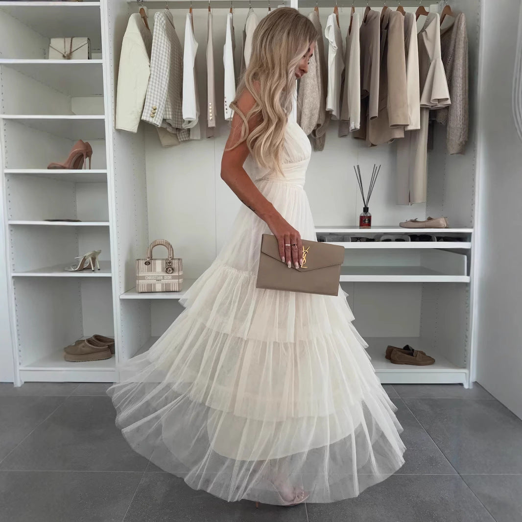 Fashion Sexy Mesh Slip Dress Women