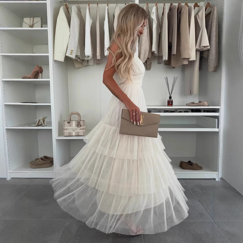 Fashion Sexy Mesh Slip Dress Women