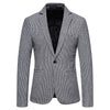 Men's Fashion Single Row One Button Suit Business Casual Trendy Woolen Suit Warm Jacket