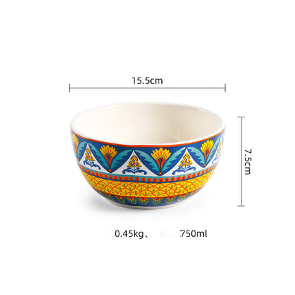 Ceramic Tableware Salad Bowl Steak Plate