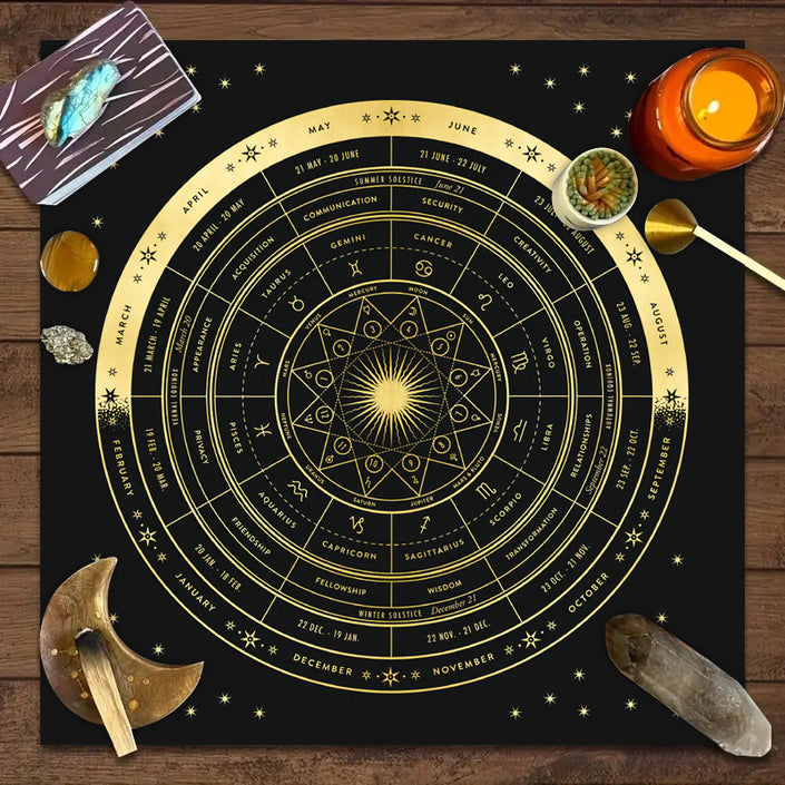 Tarot Board Game Flower Butterfly Decorative Cloth