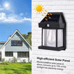 Solar Power PIR Motion Sensor Wall Lights LED Outdoor Garden Security Lamp UK