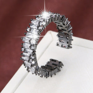 Simple Women's Geometric Zircon Ring