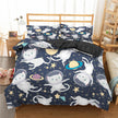 Cartoon Bedding Set Aerospace Astronaut Duvet Cover Quilt Cover Double Bed