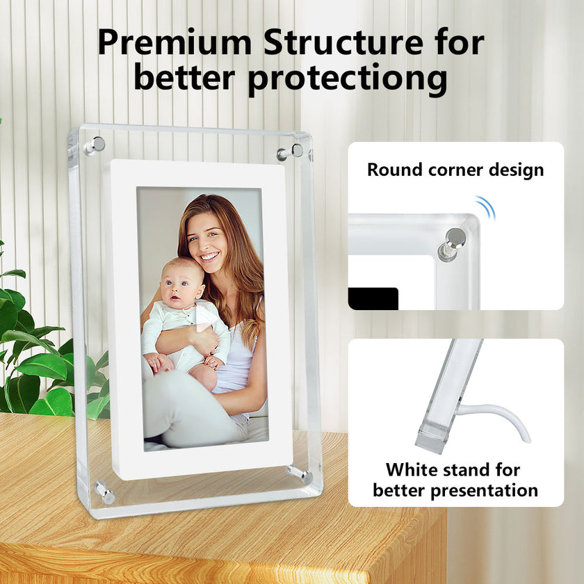 7 Inch 4GB IPS Screen Video Acrylic Portaretratos Digitales Digital Photo Picture Wifi Frame Signage Racks