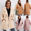 Lamb Fur Coat Loose Lapel Plush Windbreaker Women