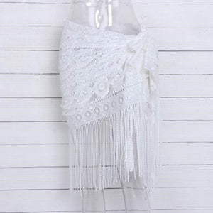 Beach Sunscreen Hollow Out Skirts Bikini