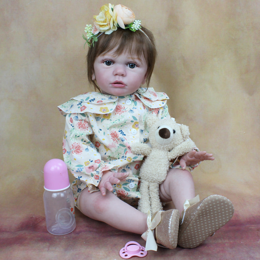 Reborn Baby Soft Rubber Cloth Body Doll