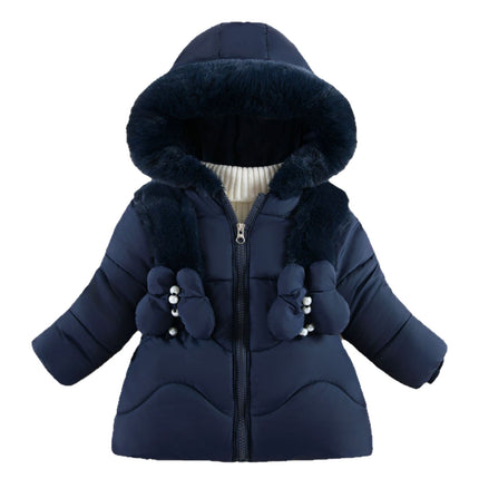 Children's Winter Coat For Girls Aged 1 To 6 Plus Velvet Thickening