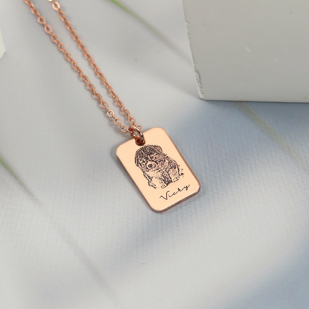 Personalized Photo Memorial Pet Pendant Necklace