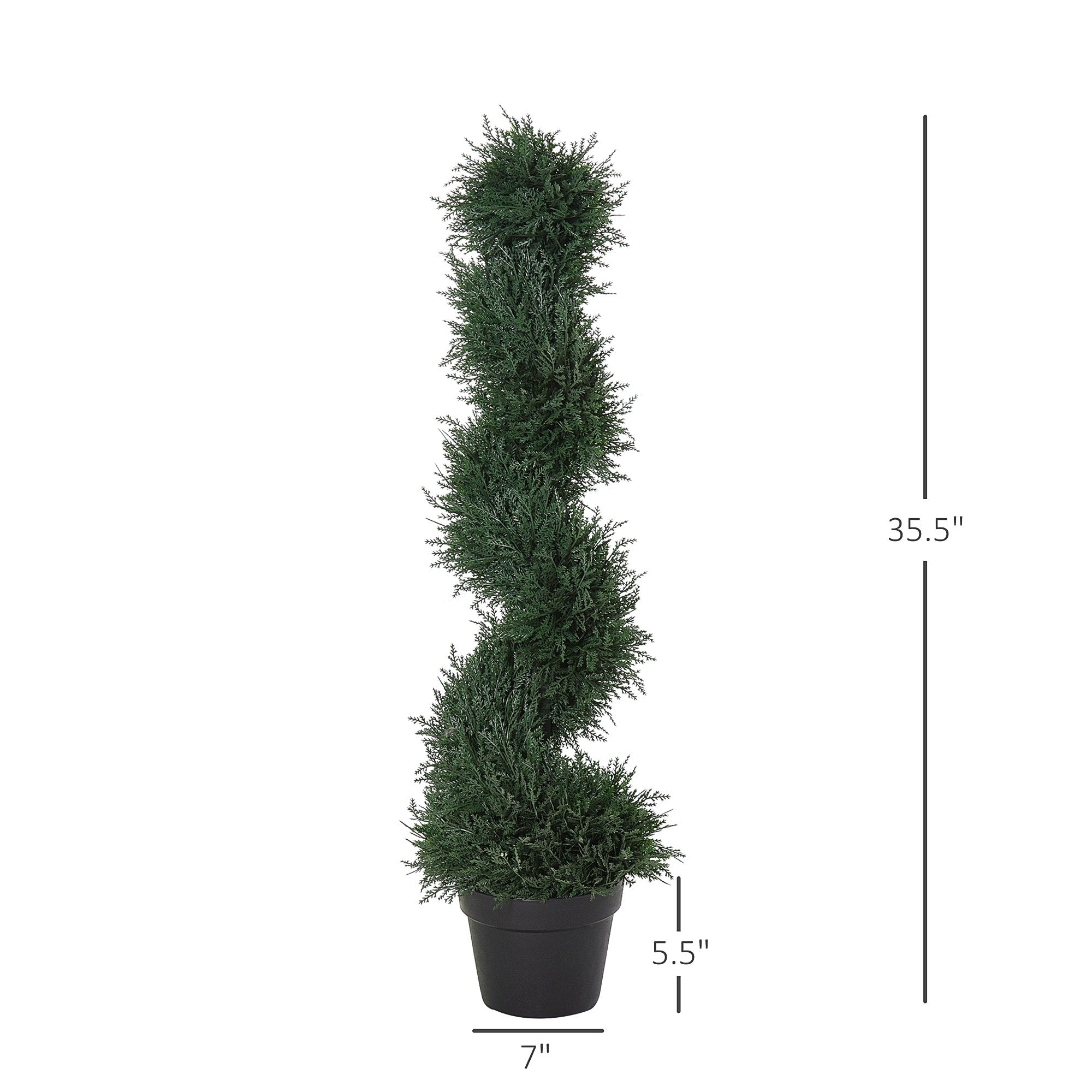 Topiary Artificial Faux Cedar Tree Spiral Fake Plant
