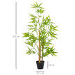 Artificial Ficus Tree, With Weighted Plant Pot - Green