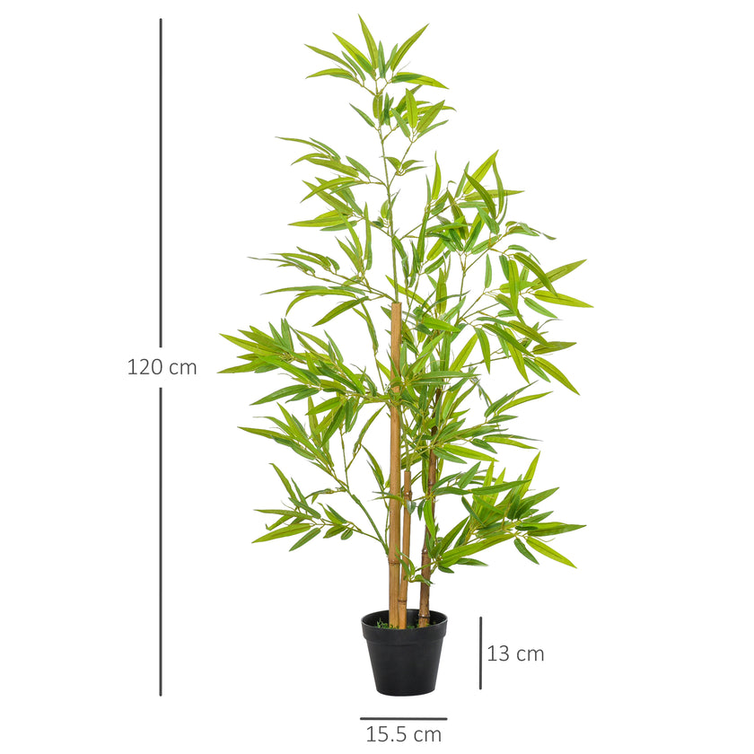 Artificial Ficus Tree, With Weighted Plant Pot - Green