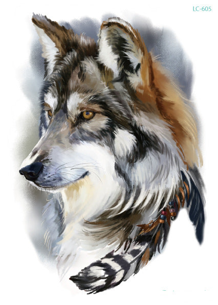 Original Personality Wolf Tattoo Sticker Animal