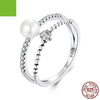Silver Ziyun Original Design Double Layer Natural Freshwater Pearl Ring S925 Sterling Silver Stacked Entry Lux Elegant Ring Shank