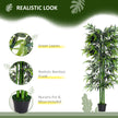 6ft Artificial Bamboo Tree Plant Greenery In A Pot For Home Office Planter 1.8M