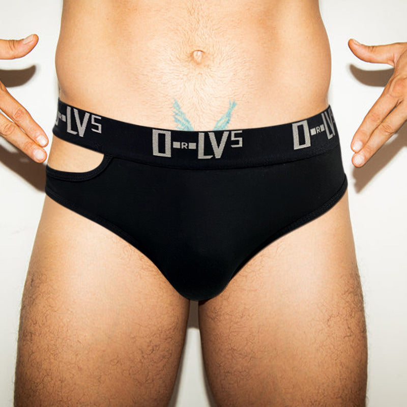 Sports Cotton Breathable Side Hollow Briefs