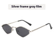 Cat Eye Metal Sunglasses Female Personality Polygon European And American Ins Small Frame