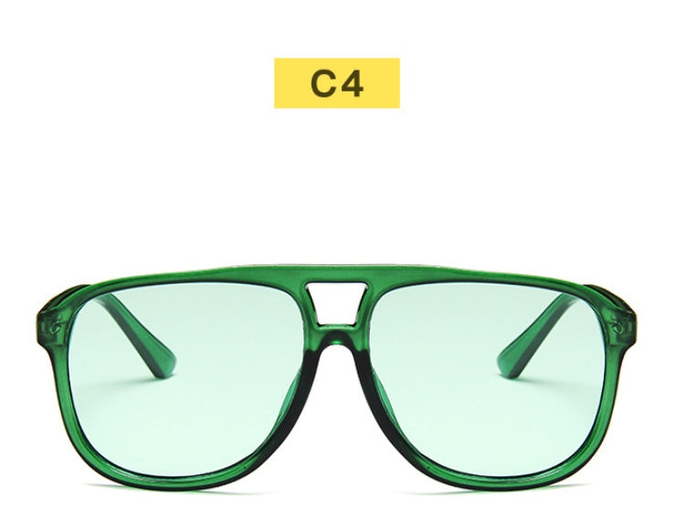 New Double Beam Big Frame Sunglasses For Men