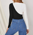 T-Shirt Stitching Slim Top Women Bottoming Long-Sleeved T-Shirt
