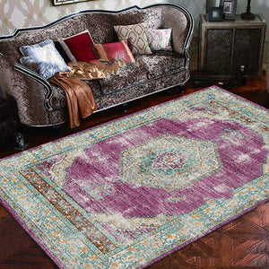 European Style Jihe Print Carpet Bedroom Living Room