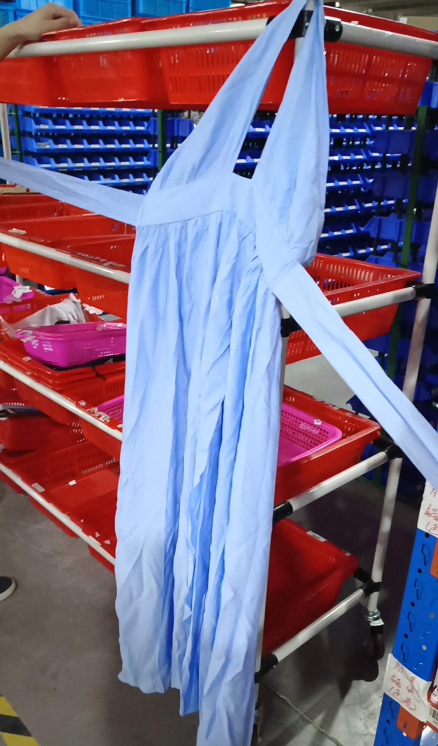 Alpscommerce backless dress Split fork hanging skirt