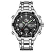 Men's Calendar Alloy Sports Multi-function Watch