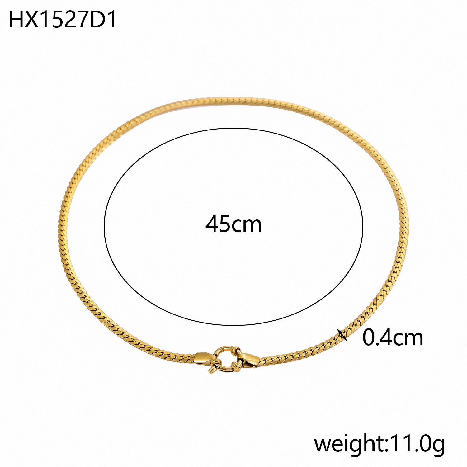 Encrypting Smooth NK Chain Necklace