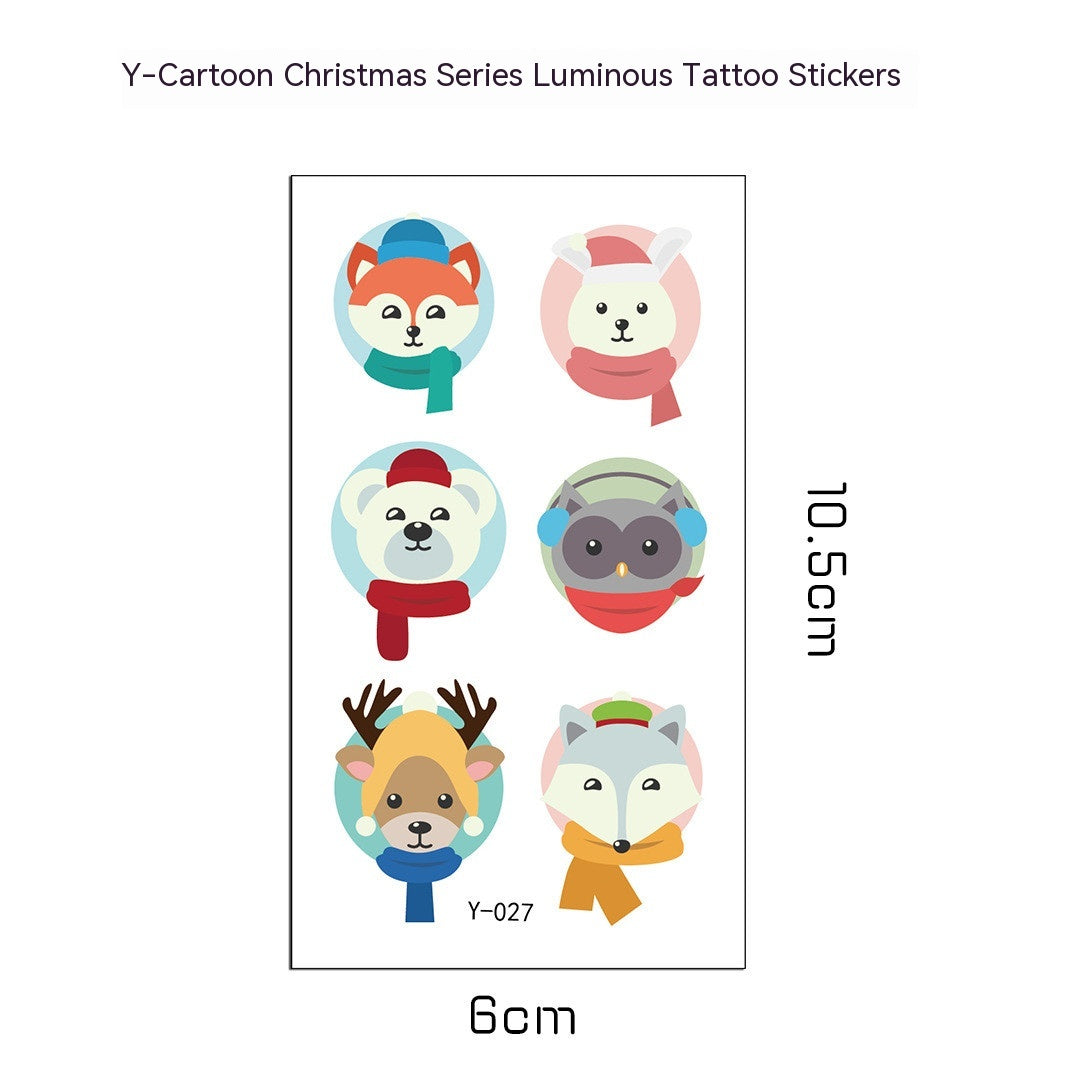 Children's Christmas Luminous Tattoo Face Pasters