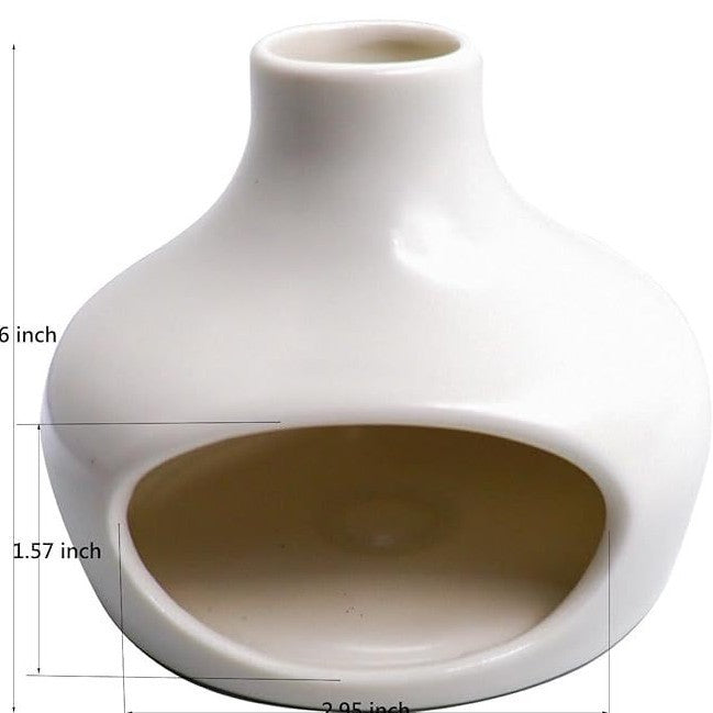 Incense Burner Ceramic Holy Wood Base Incense Holder Burner Top