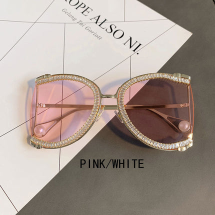 Ladies Fashion Personality Zircon Diamond Sunglasses