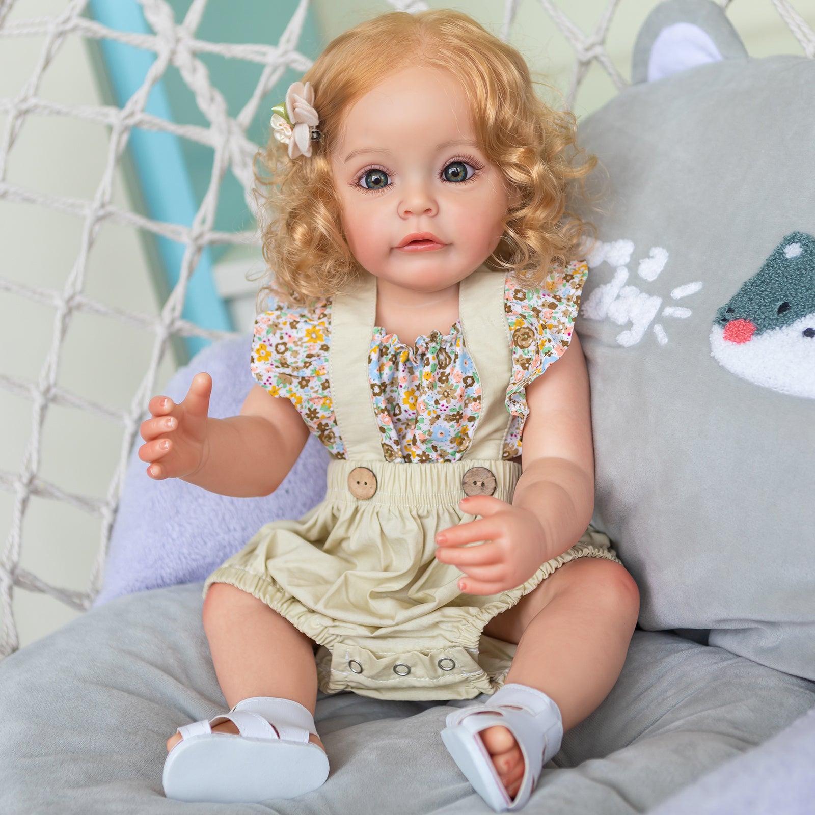 55 Cm Full Glue Can Enter The Water Simulation Doll Reborn Baby