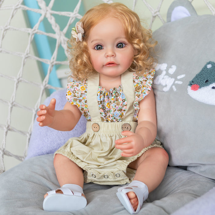 55 Cm Full Glue Can Enter The Water Simulation Doll Reborn Baby