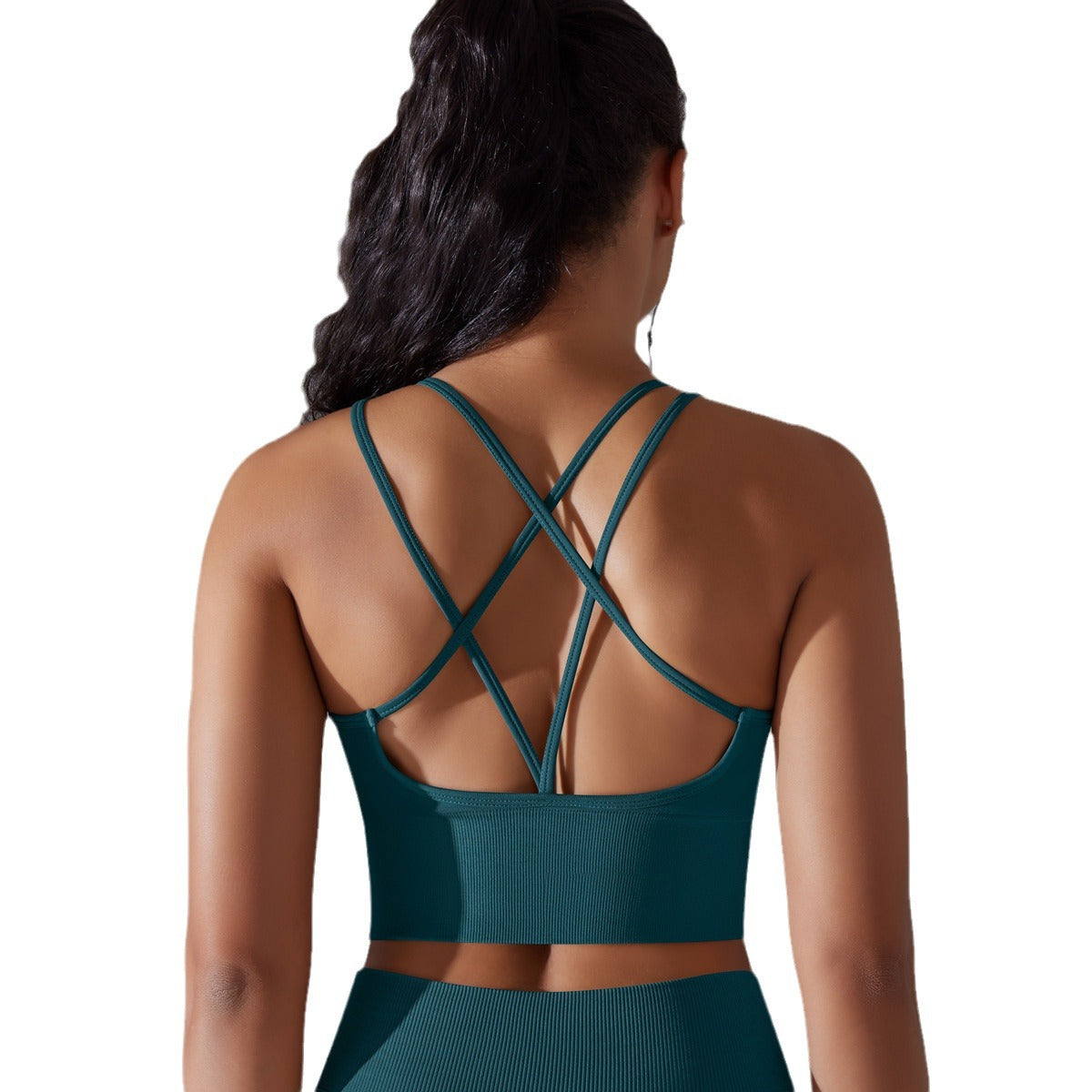 Solid Color Cross Beauty Back Exercise Underwear yoga