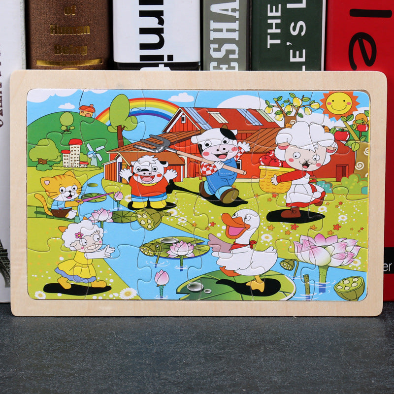 80PCS wooden educational toys educational development baby kids training