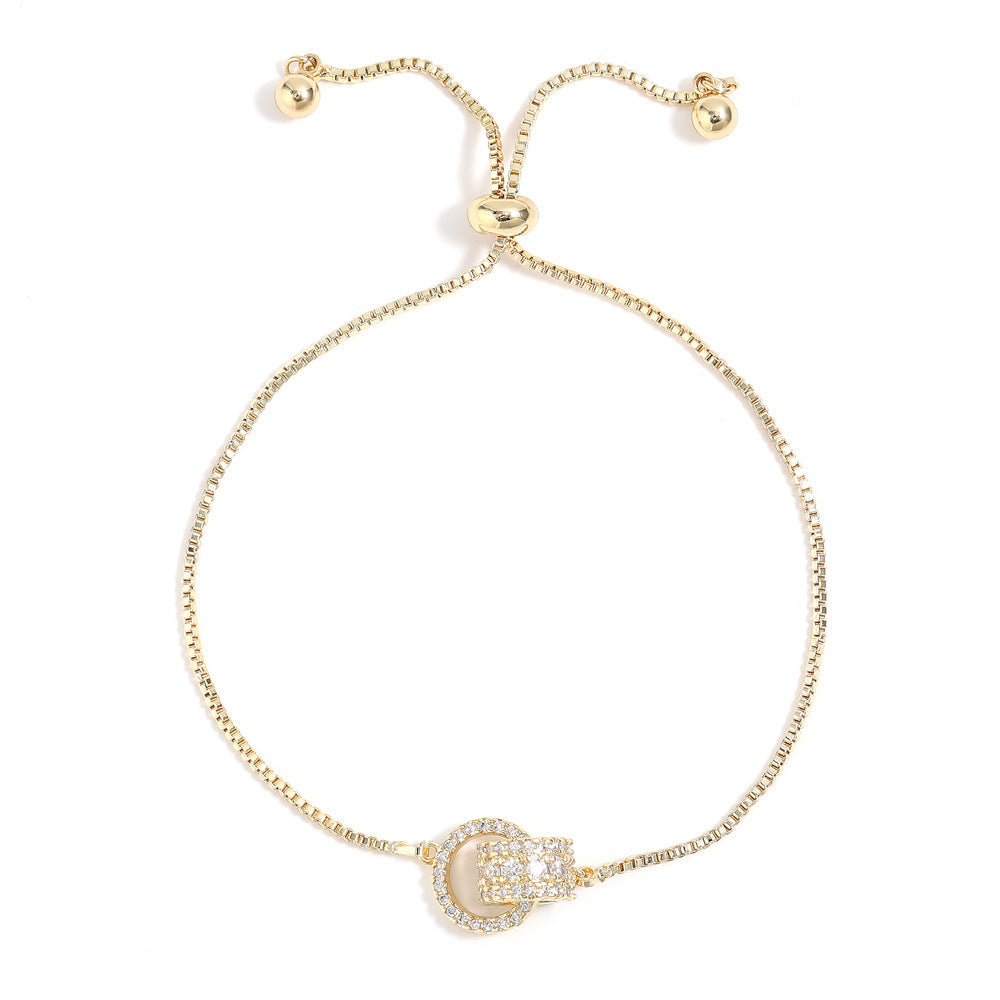 Double Ring Micro Necklace Simple Women's Fashion