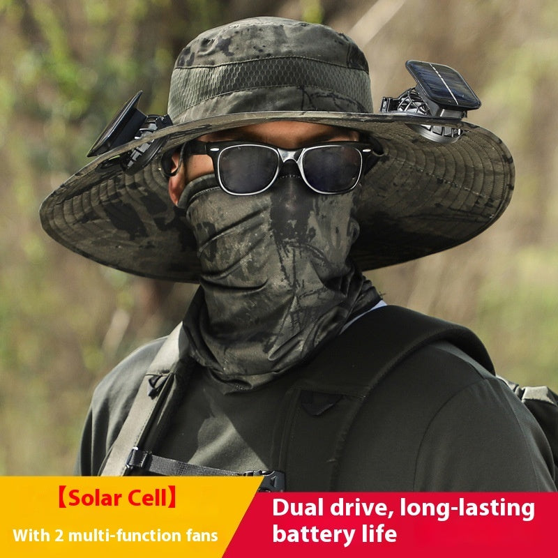 Lithium Battery Charging Solar Fan Hat