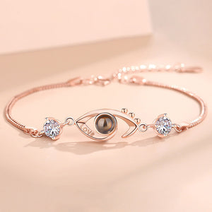 S925 Silver Devil's Eye Projection Bracelet for Women
