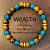 A Wealth-attracting Tiger's Eye Stone Bracelet - The Natural Beads Symbolize Wealth And Bring Abundance And Prosperity. It Is A Crystal Bracelet Jewelry Gift That Brings Peace And Good Luck