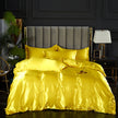 Pure Color Washed Ice Silk Quilt Cover Bedding