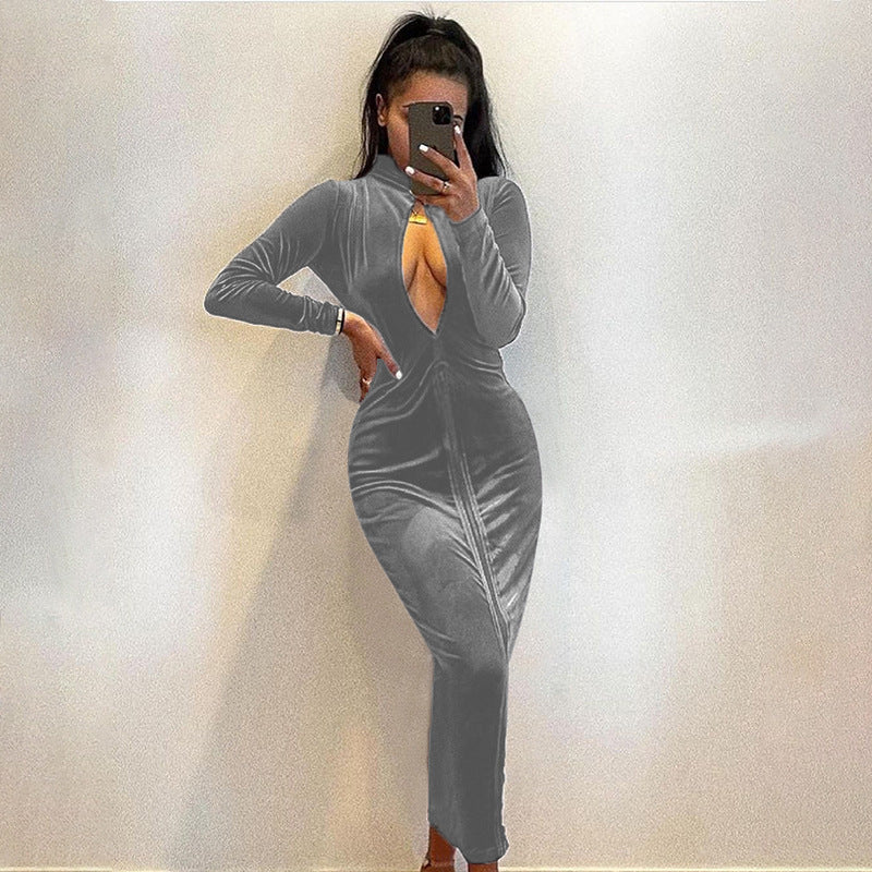 Temperament Evening Dress Skirt Slim Hollow Long Skirt