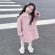Sweet Reversible Woolen Coat Medium And Large Children And Girls