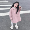 Sweet Reversible Woolen Coat Medium And Large Children And Girls