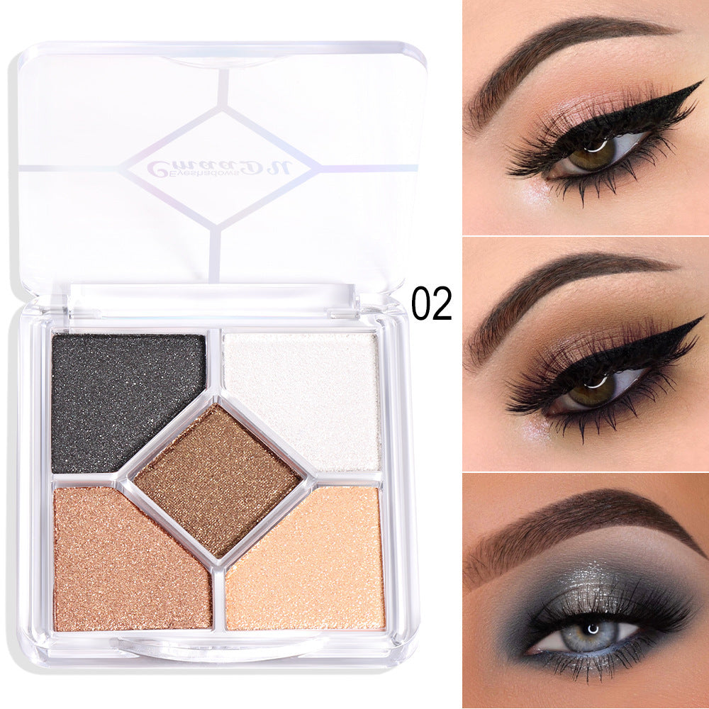 Women's Fashion Simple Five Color Eyeshadow Palette